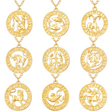 2022 Новое поступление мода простые золотое ожерелье зодиака